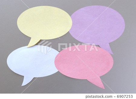 four speech bubble on gray background four speech bubble on gray background 6907253