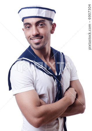Male sailor in studio shooting Male sailor in studio shooting 6907304