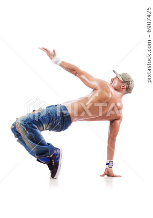 Dancer dancing dances isolated on white Dancer dancing dances isolated on white 6907425