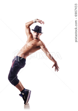 Nude dancer isolated on the white 6907433