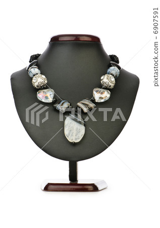 Necklace isolated on the white 6907591