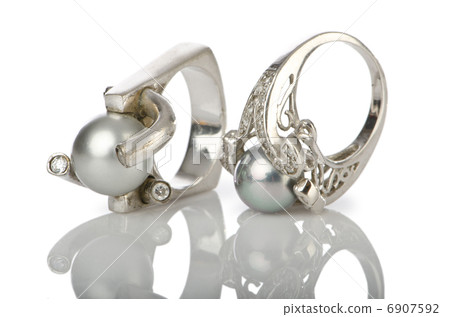 Jewellery ring isolated on white 6907592