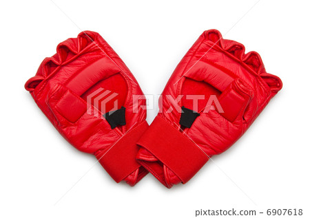 Kick-boxing gloves isolated on the white 6907618