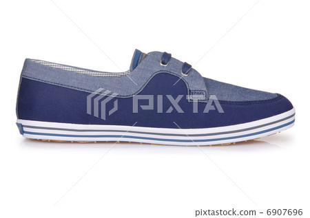 Fashion concept with male shoes on white 6907696