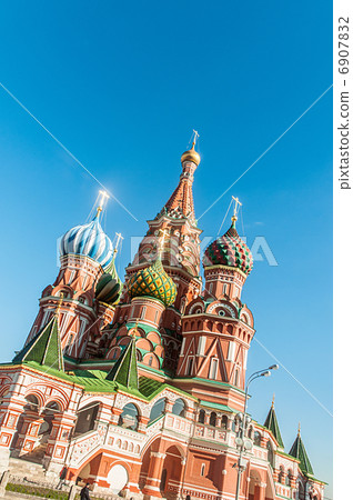 Famous st Vasily Blessed cathedral in Moscow 6907832