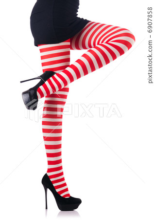 Woman with long legs and stockings 6907858