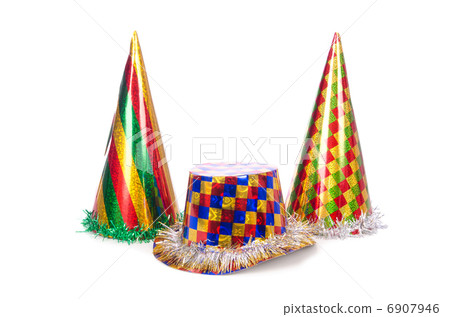 Party hats isolated on the white 6907946