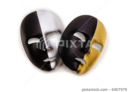Shiny masks isolated on white background 6907979
