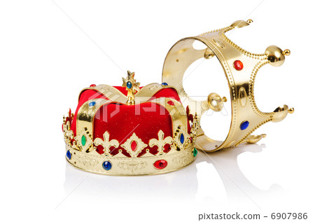 King crown isolated on white King crown isolated on white 6907986