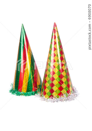 Party hats isolated on the white 6908070