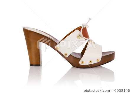 Nice woman shoes isolated on white 6908146