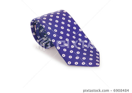 Elegant silk male tie ( necktie ) on white 6908484