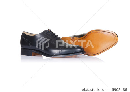 Fashion concept with male shoes on white 6908486