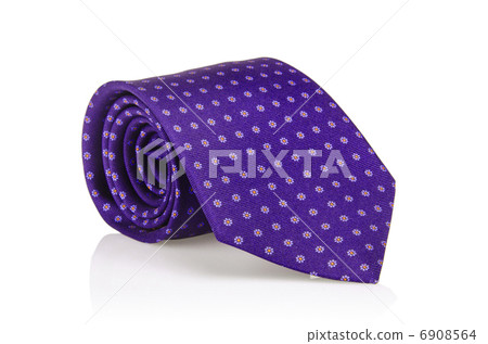 Elegant silk male tie ( necktie ) on white Elegant silk male tie ( necktie ) on white 6908564