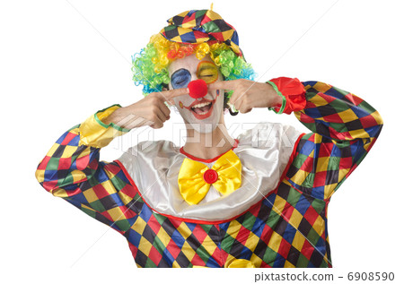 Funny clown on the white 6908590
