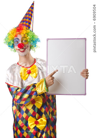 Funny clown on the white 6909504