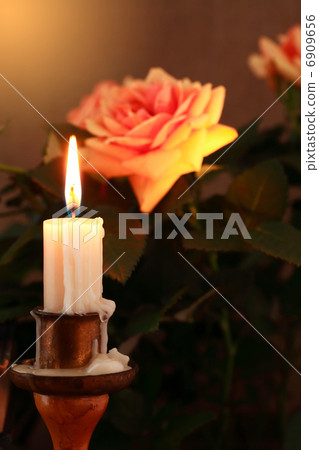 Candle And Rose Candle And Rose 6909656