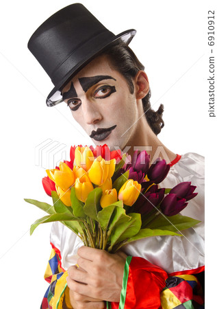Sad clown on the white Sad clown on the white 6910912