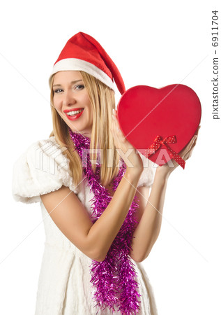 Happy woman after christmas shopping Happy woman after christmas shopping 6911704