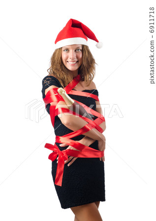 Young santa on white background Young santa on white background 6911718