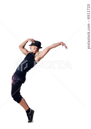 Muscular dancer isolated on white Muscular dancer isolated on white 6911720