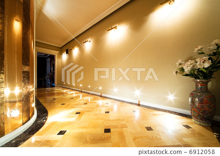 flowers in a long hallway flowers in a long hallway 6912058
