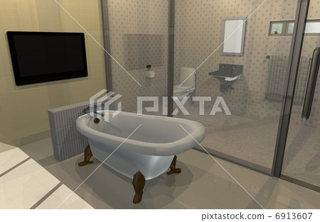 Stock Illustration: bath, bath tub, bathtub