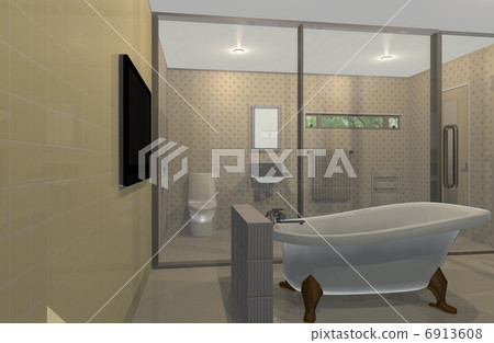 Stock Illustration: bath, bath tub, bathtub