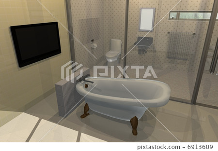 Stock Illustration: bath, bath tub, bathtub