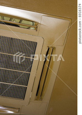 Air conditioner in smoking room smoked with cigarette yani 6916374