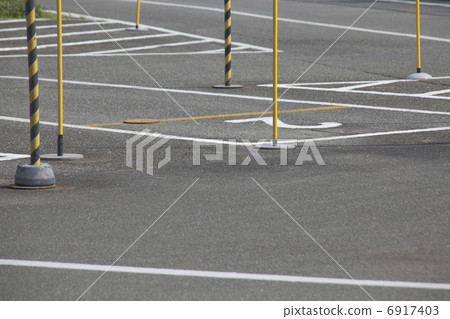 Practice road in the driving practice ground Practice road in the driving practice ground 6917403