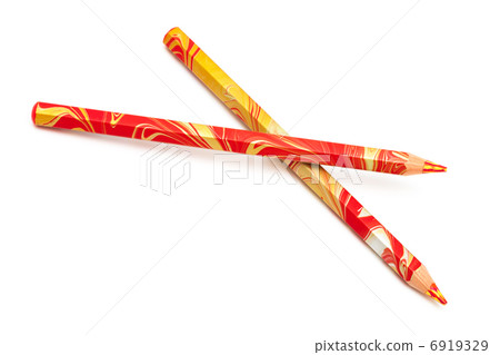 two colored pencil two colored pencil 6919329