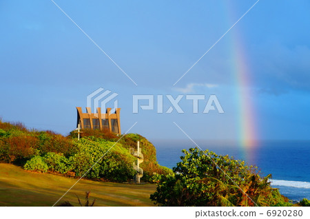 Rainbow, Rainbow, Chapel, Marriage, Guam, Landscape, Blue Sky 6920280
