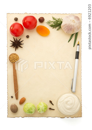 food ingredients and recipe pape 6921203