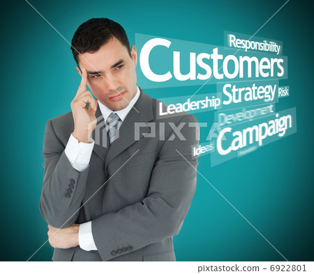 Businessman deep in thought Businessman deep in thought 6922801