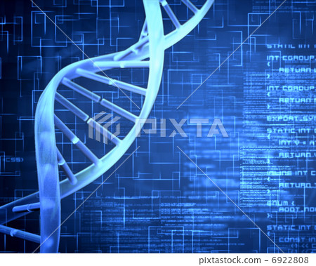 Blue DNA Helix with texture 6922808