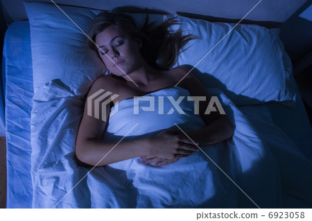 Hight angle view of cute woman sleeping Hight angle view of cute woman sleeping 6923058