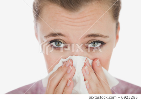 Portrait of woman suffering from cold Portrait of woman suffering from cold 6923285