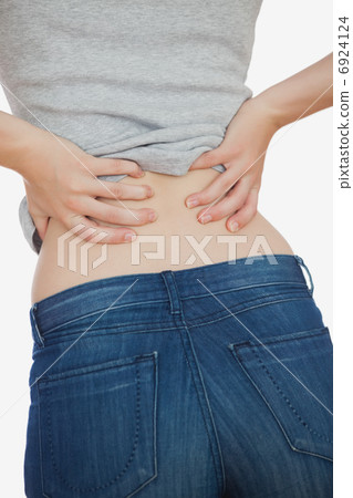Woman with bad back pain Woman with bad back pain 6924124