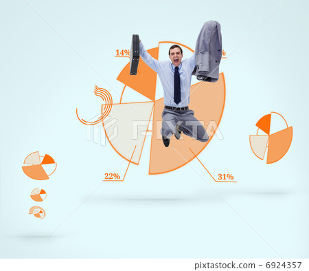 Man holding suitcase and jacket in his hand 6924357