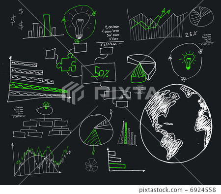 View of the picture with computations and graphs 6924558
