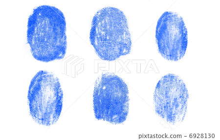 Blue fingerprints Blue fingerprints 6928130