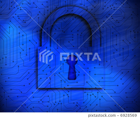 Lock on digital background 6928569