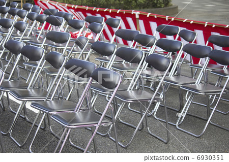 Many pipe chairs arranged in order Many pipe chairs arranged in order 6930351