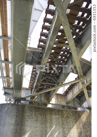 Steel bridge steel and sleepers Steel bridge steel and sleepers 6931353