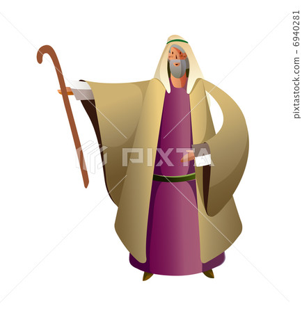 Close-up of man standing with stick 6940281