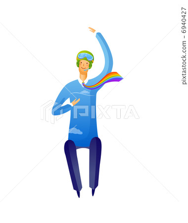 Close-up of man sitting with helmet on head Close-up of man sitting with helmet on head 6940427