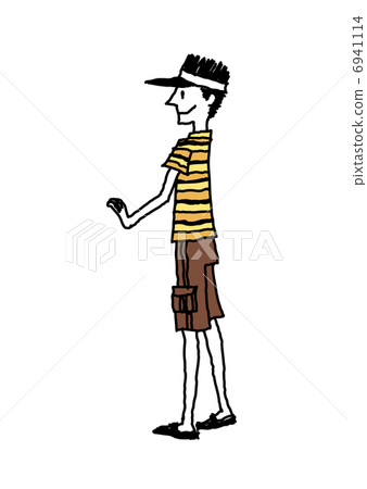 Side view of boy standing 6941114