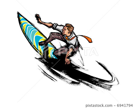 Side view of man rafting 6941794