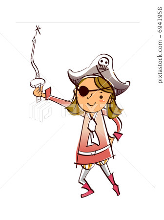 Close-up of girl holding sword 6941958